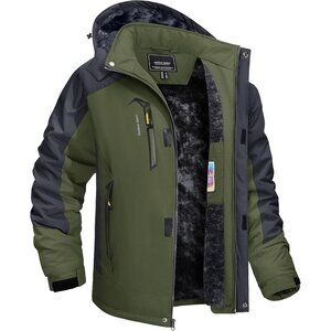 Winter Jacket Men's Water-Resistant Fleece Jacket Snow Ski Jacket Military Tacti